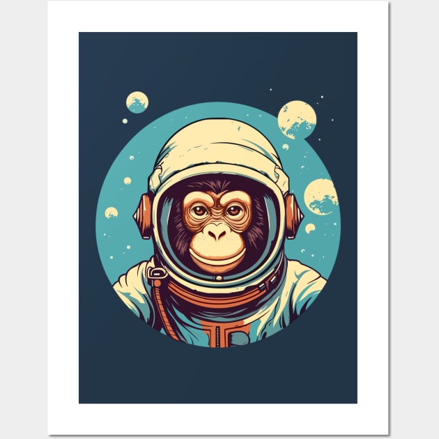 Space Chimp Wall Art by Cinnamon Skies